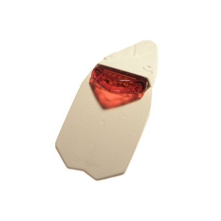 Portatarga a led CIRCUIT MANTIS bianco con fanalino rosso