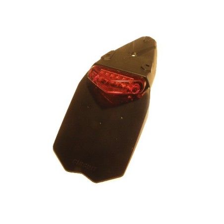 Portatarga a led CIRCUIT MANTIS nero con fanalino rosso