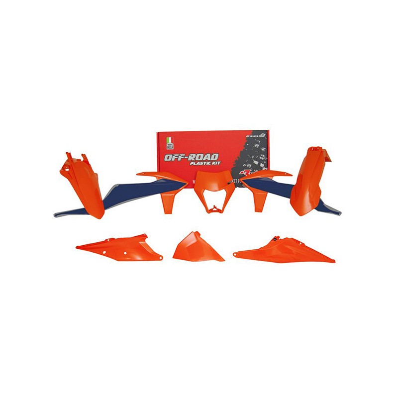 Kit plastiche replica RACETECH arancio blu x KTM EXC- EXCF-XC-W-XCF-W 125 - 500 2020-2023