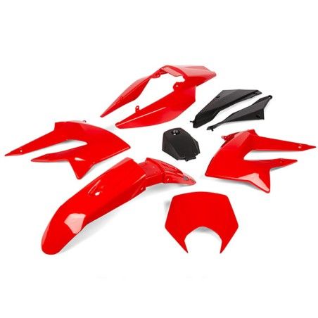 Serie plastiche STR8 rosse x DERBI DRD X-TREME 2011-17