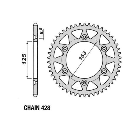 Corona PBR in ergal x HM 50 SIX 2007 Z60 passo 428