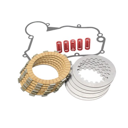 Kit frizione KRM x DERBI a 6 dischi con molle rosse e guarnizione