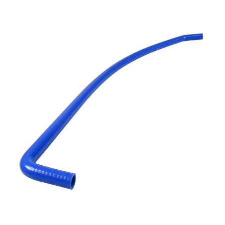 Tubo siliconico MOTOFORCE 18x25 blu x circuito liquido da 1 metro con 1 curvatura a 90° ed 1 a 45°