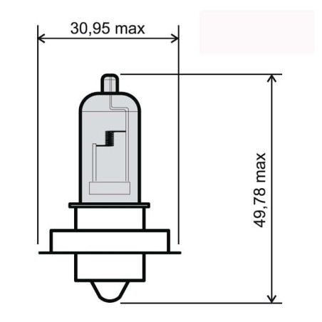 Lampadina 12v-15w a piattello alogena bianca P26S