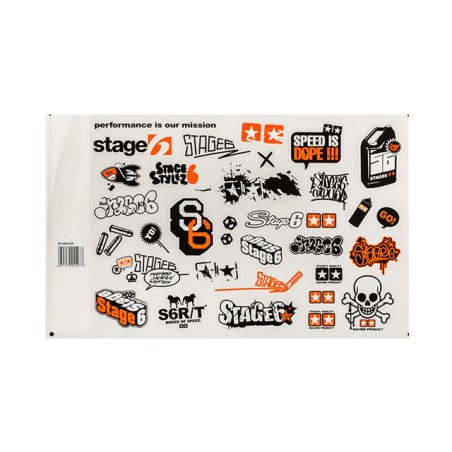 Set adesivi STAGE6 arancio formato A4