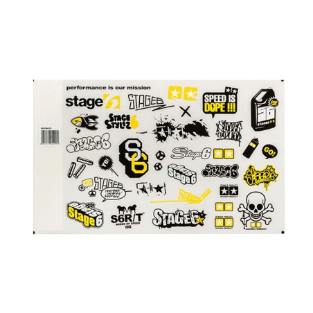 Set adesivi STAGE6 giallo formato A4
