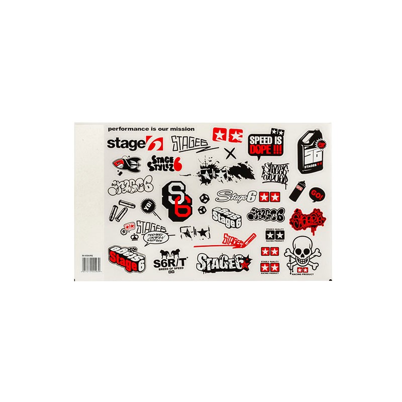 Set adesivi STAGE6 rosso formato A4