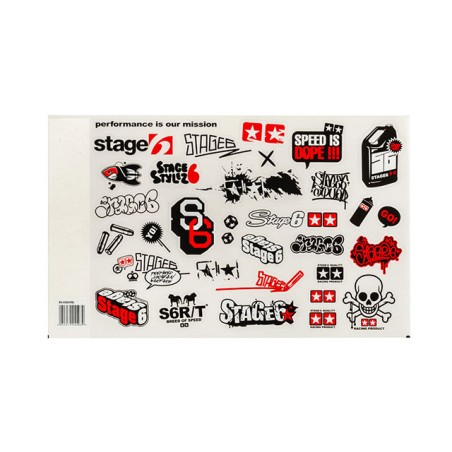 Set adesivi STAGE6 rosso formato A4