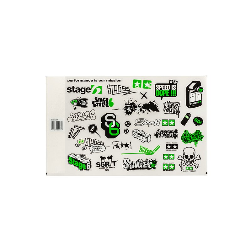Set adesivi STAGE6 verde formato A4