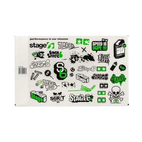 Set adesivi STAGE6 verde formato A4
