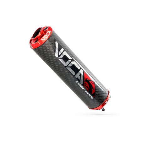 Silenziatore VOCA Carbon CNC fondello rosso anodizzato