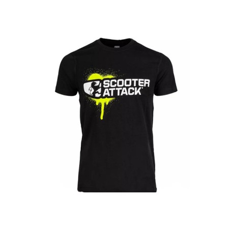 T-Shirt Scooter atttack nera-verde lime