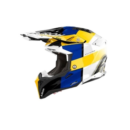 Casco AIROH 2025 Aviator 3 Monarch blue yellow gloss
