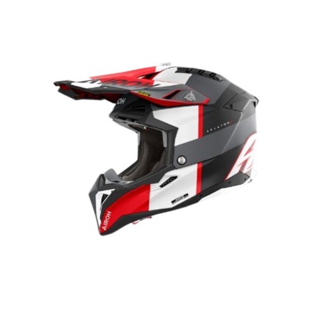 Casco AIROH 2025 Aviator 3 Monarch grey red matt