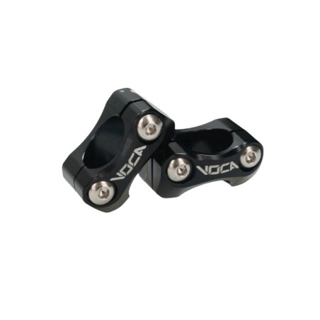 Adattatori manubrio VOCA neri Ø 28mm per piastre da Ø 22mm
