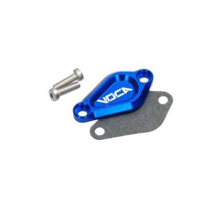 Piastrina VOCA CNC blu x copertura foro miscelatore Minarelli AM6 e Derbi