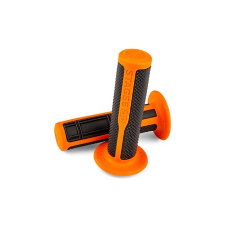 Coppia manopole STAGE6 nere/arancio