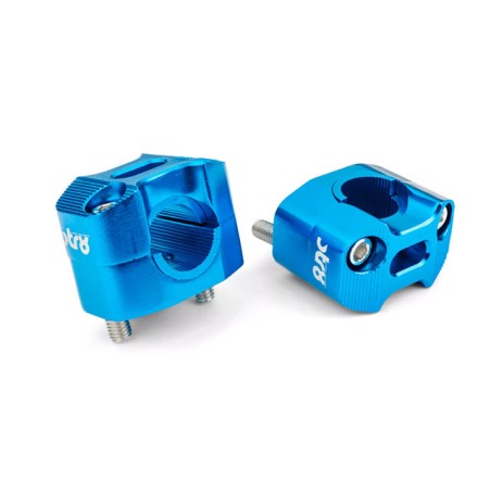 Adattatori x manubri Ø 28mm STR8 blu x piastre manubrio Ø 22mm