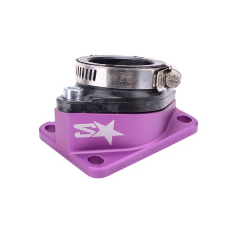 Collettore 2WIN x carburatori type PWK 24-26-28-30mm x AM6-Derbi viola