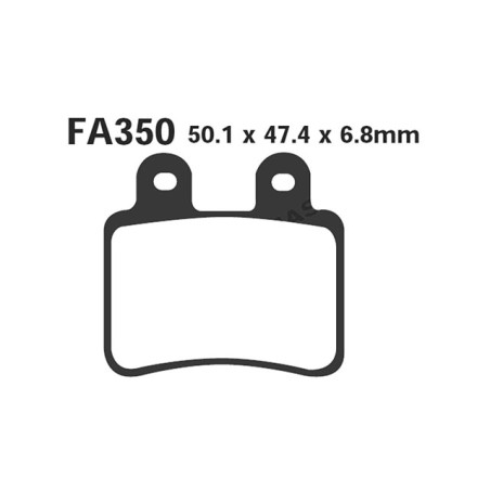 Coppia pastglie FERODO Eco Friction posteriori x HM 50