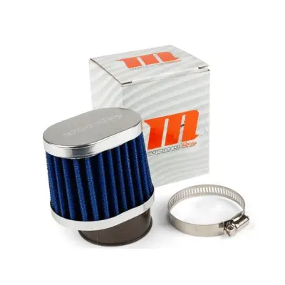 Filtro aria MOTOFORCE tipo BNC imbocco 49-50mm blu/alluminio