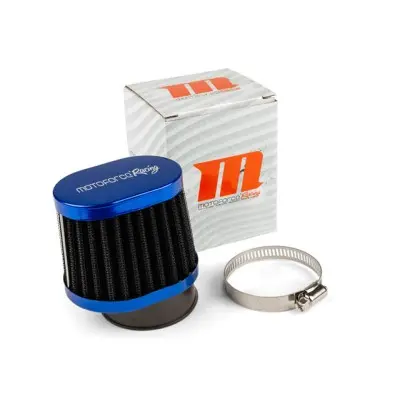 Filtro aria MOTOFORCE tipo BNC imbocco 49-50mm nero/blu