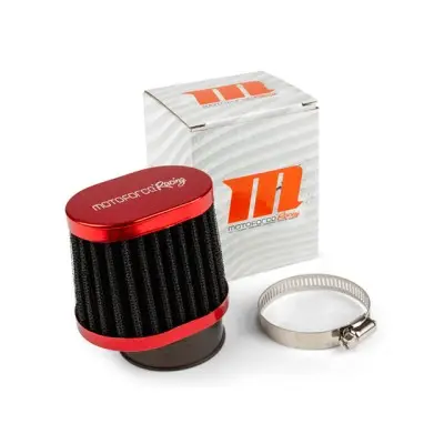 Filtro aria MOTOFORCE tipo BNC imbocco 49-50mm nero/rosso