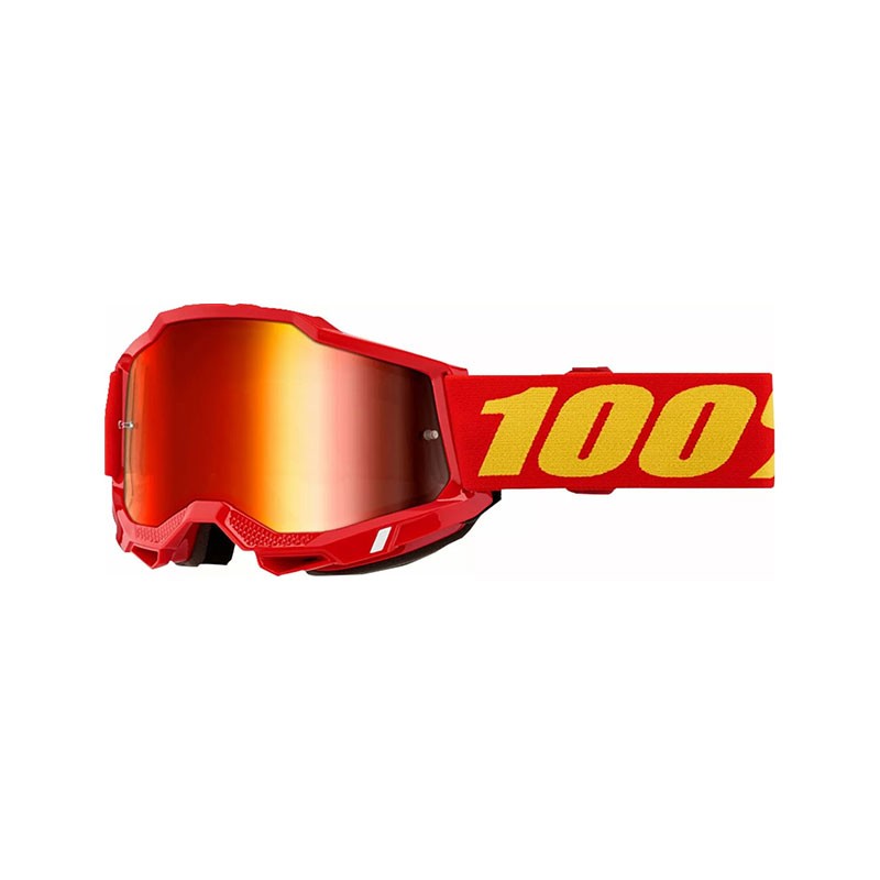 100% 2025 Accuri Red mirror lens goggle