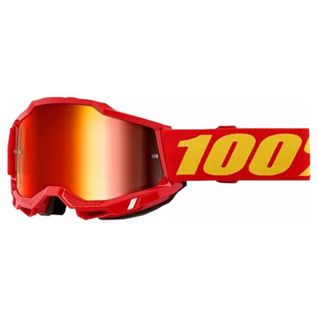 100% 2025 Accuri Red mirror lens goggle