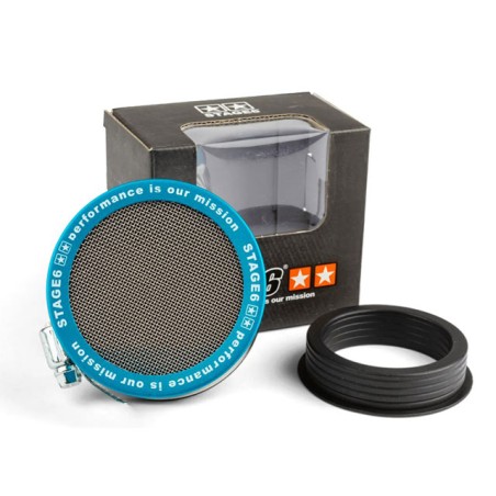 Blue STAGE6 intake horn with 48 and 60mm inlet grille