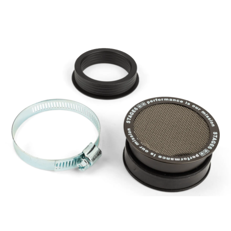 Black STAGE6 intake funnel with 48 and 60mm inlet grille