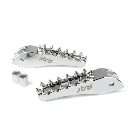 Passenger footpeg kit STR8 CNC x RIEJU chrome