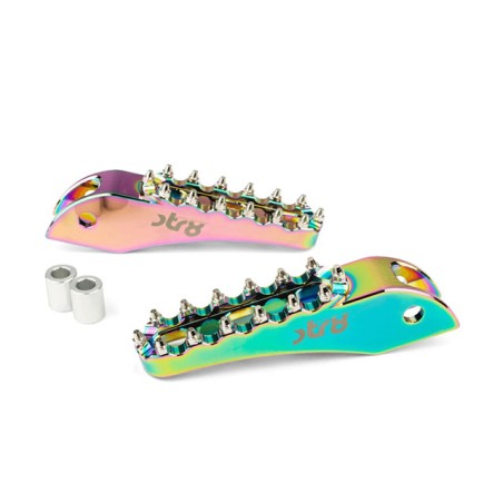 Kit pedane poggiapiedi passeggero STR8 CNC x Rieju Neonchrome