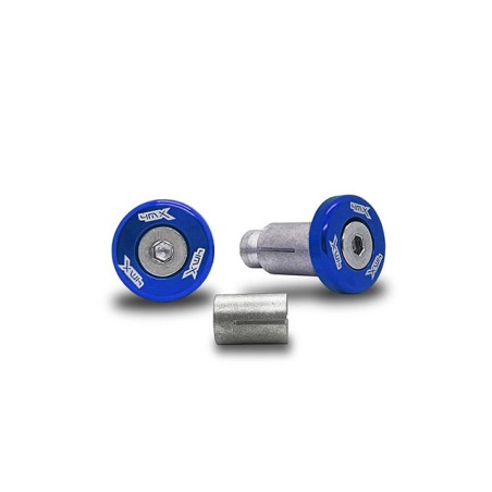 Coppia tappi per manubrio 4MX blu