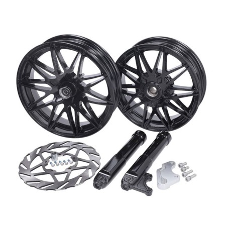 Coppia cerchi Fast Arrow Pro nero lucido x PIAGGIO ZIP
