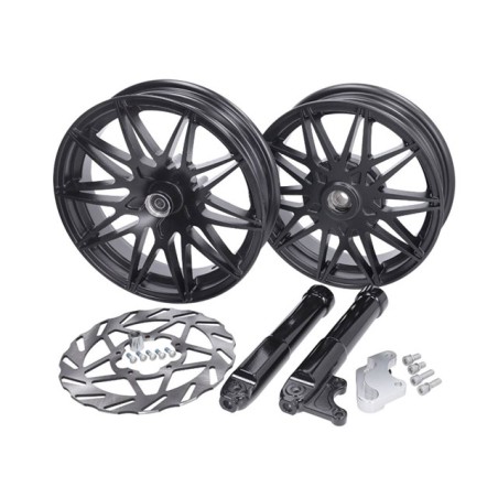 Coppia cerchi Fast Arrow Pro nero opaco x PIAGGIO ZIP