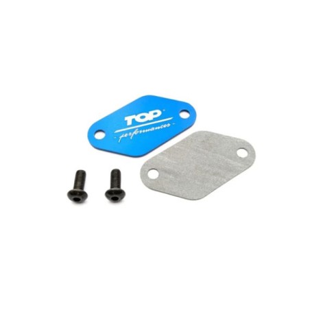 Piastrina TOP blu x copertura foro miscelatore Minarelli AM6 e Derbi