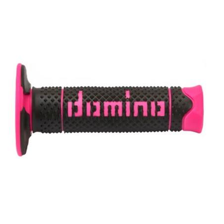 Coppia manopole cross enduro DOMINO nere/fucsia