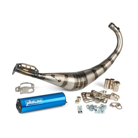 Exhaust YASUNI R2 blue 50/70cc x MINARELLI AM6 - DERBI