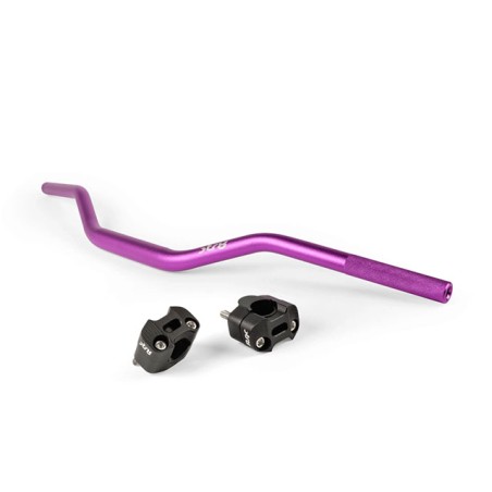 Manubrio + morsetti 28mm STR8 viola/nero