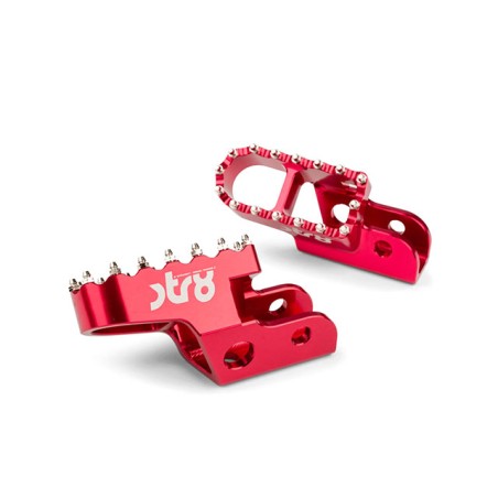 Kit pedane poggiapiedi STR8 CNC rosse x Sherco 50