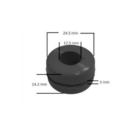 Radiator rubber for SHERCO 50 Black