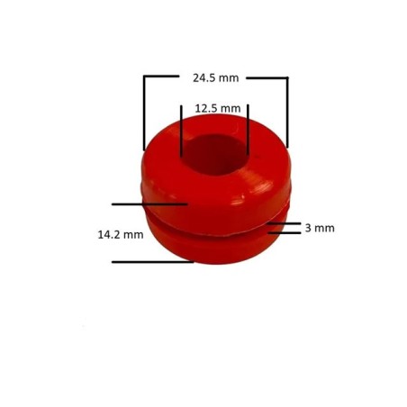 Radiator rubber for SHERCO 50 Red