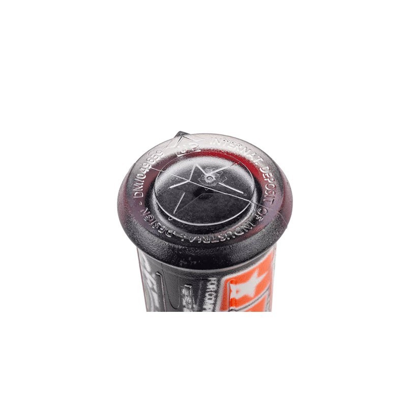 Pair of black STAGE6 stickerbomb grips