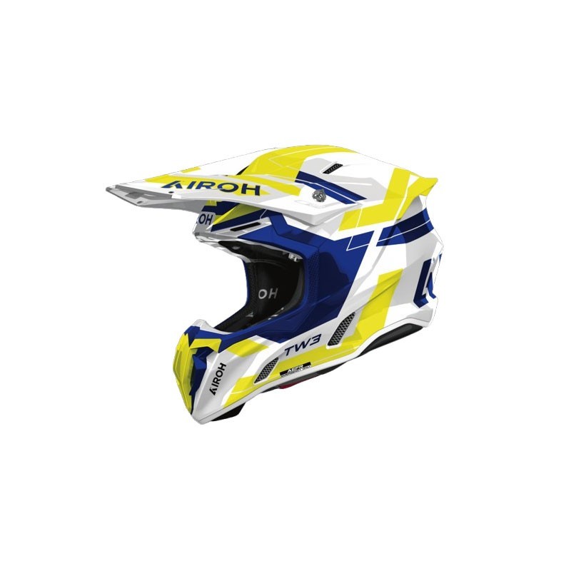 AIROH 2026 Twist 3 Dynasty Helmet Blue/Yellow Gloss