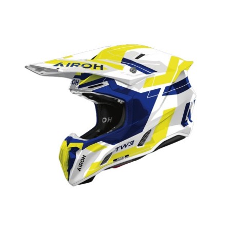 Casco AIROH 2026 Twist 3 Dynasty Blue/Yellow Gloss