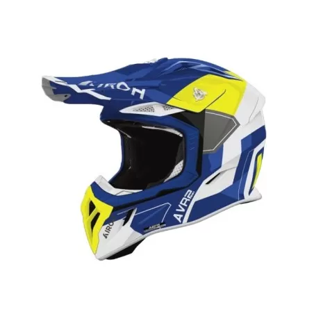 AIROH 2026 Aviator 3 Shield Blue/Yellow Gloss Helmet