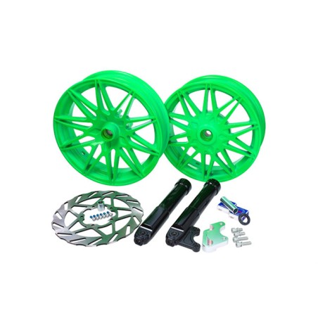 Coppia cerchi Fast Arrow Pro verde x PIAGGIO ZIP