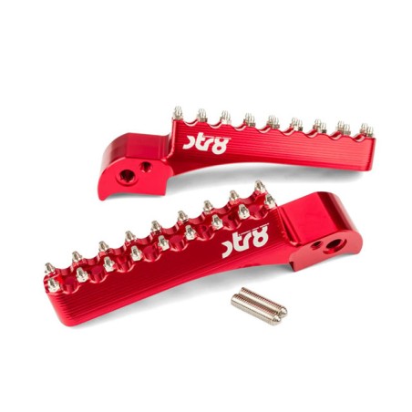 Kit pedane poggiapiedi passeggero STR8 CNC rosse x BETA RR 50