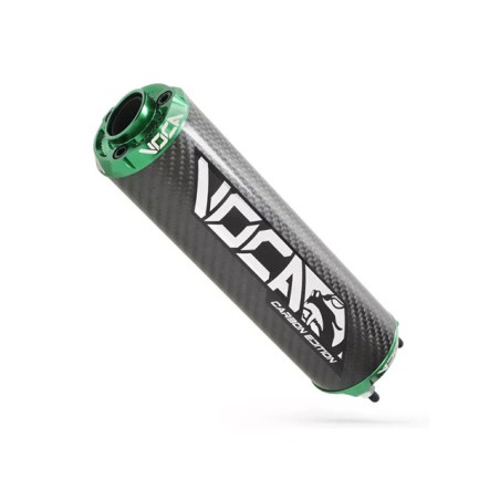 Silenziatore VOCA Carbon CNC fondello verde anodizzato